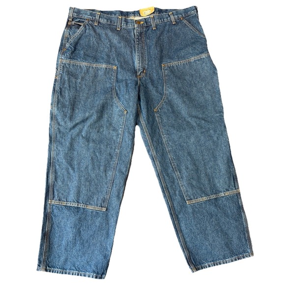 Carhartt B73 DST Double Knee Denim Carpenter Work Logger Jeans Men's 46x30 NEW
